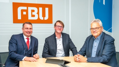 Ronny Wagner, Thomas Mierzwa und Jens Kilian (v. l. n. r.)/Finsterwalder Bau-Union GmbH FBU